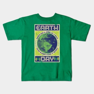 Vintage Style Earth Day Kids T-Shirt